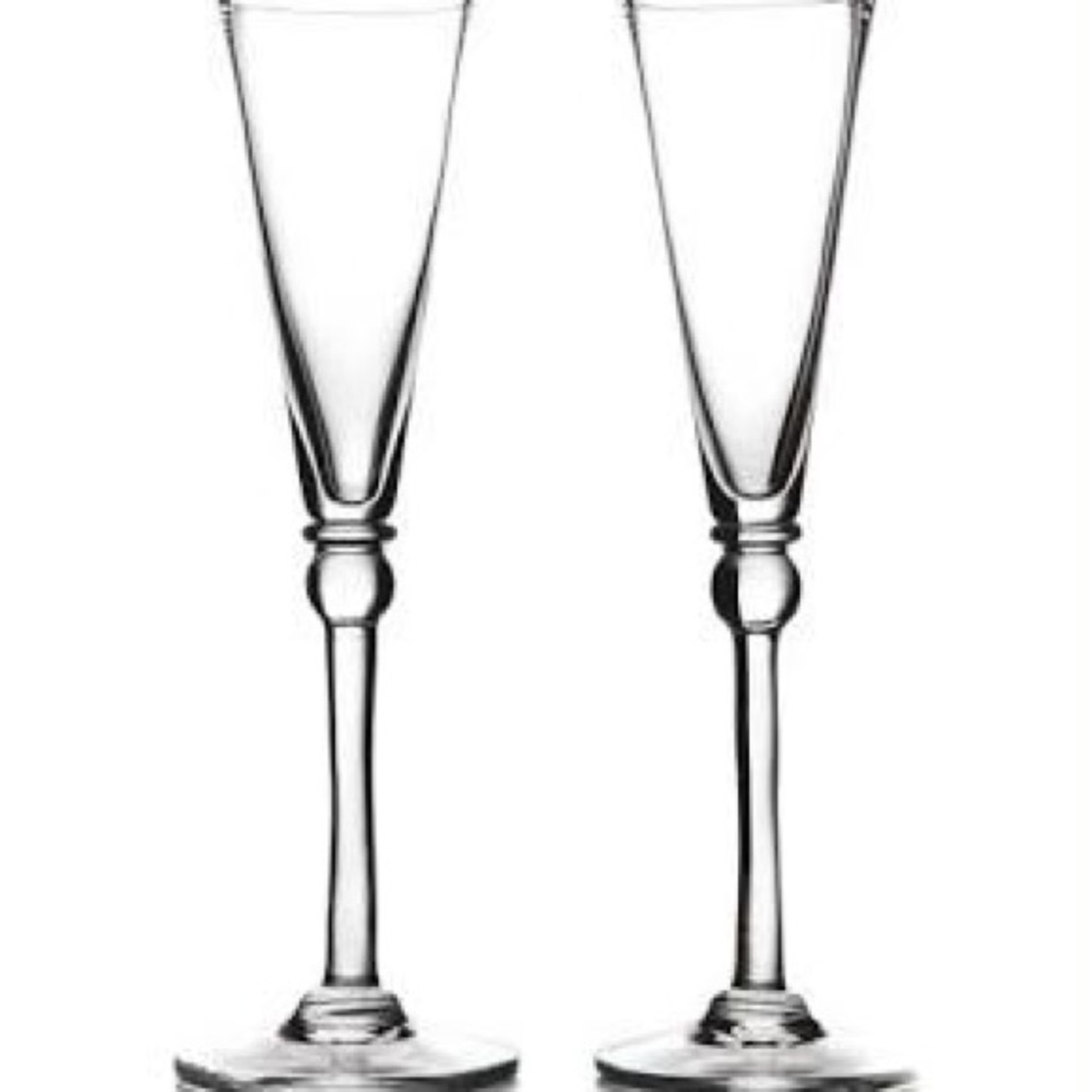 Simon Pearce Clear Champagne Flutes - Picture 2 of 6